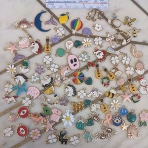 100pcs Enamel Charms